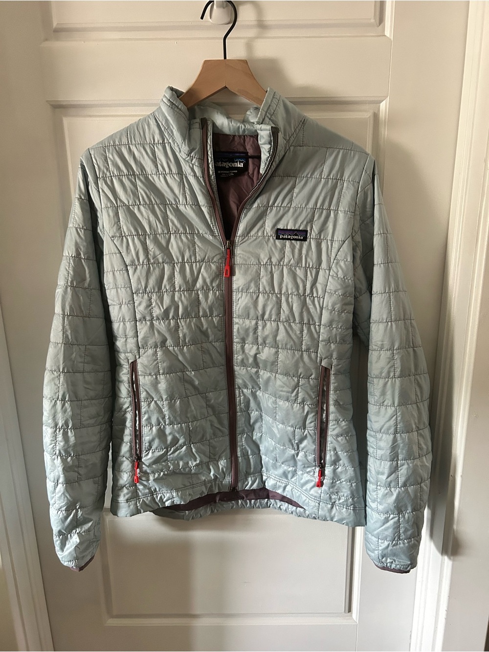 Patagonia Women's Nano Puff M Light Blue/Purple Lining